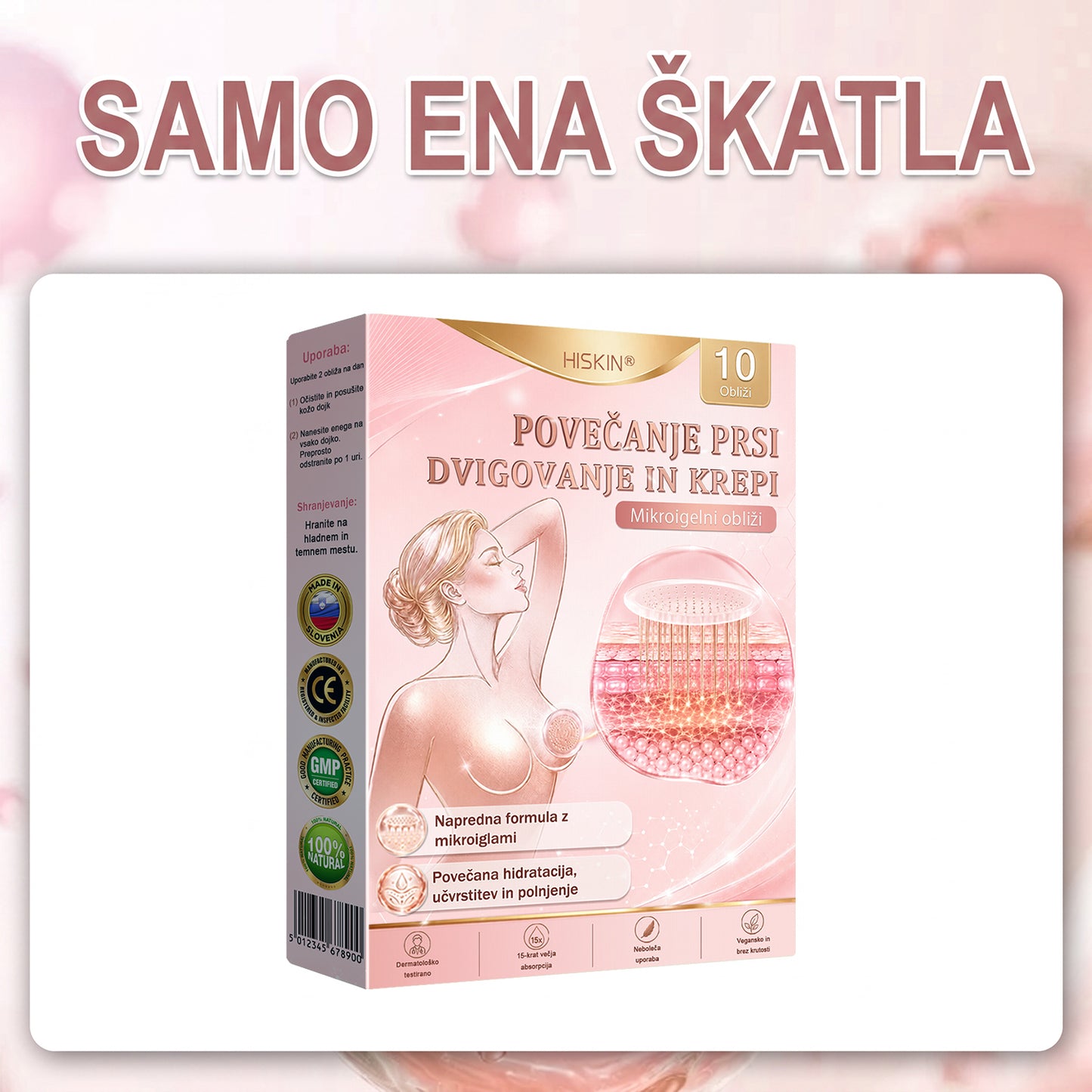 🌟HISKIN® MIKROIGLIČNI OBLIŽI ZA POVEČANJE, PRIVZDIG IN UČVRSTITEV PRSI